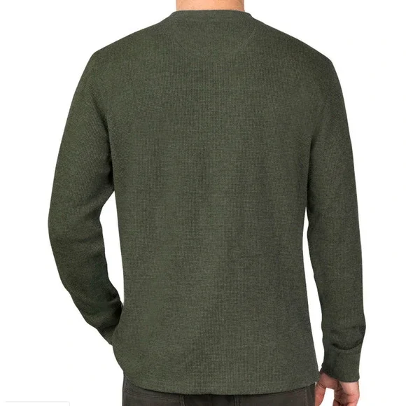 MEMBERS MARK MENS THERMAL CREW, HUNTER GREEN - Picture 2 of 2